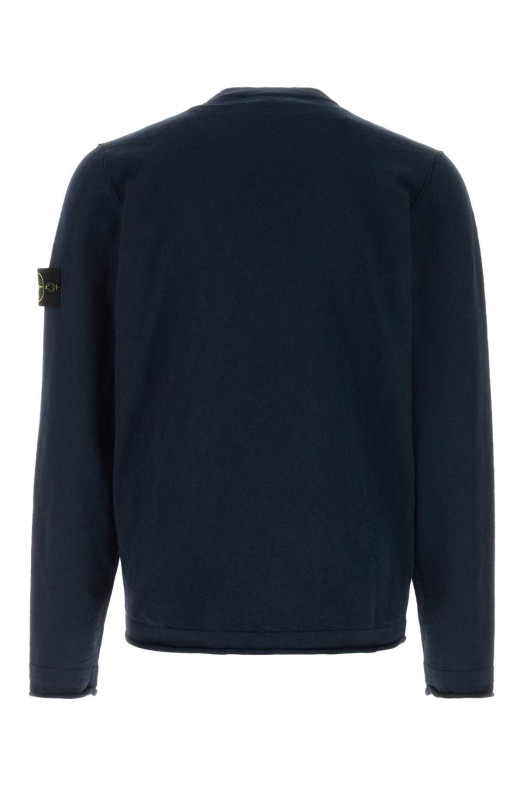 Midnight blue cotton blend sweater Black STONE ISLAND (L1S155100052S00B0)