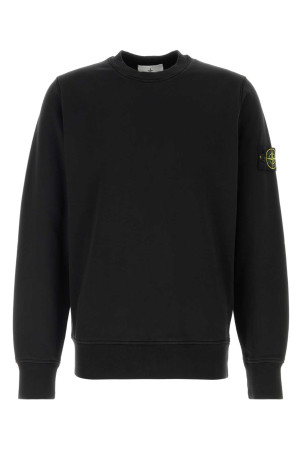 Black cotton sweatshirt Black STONE ISLAND (L1S156100060S0051)