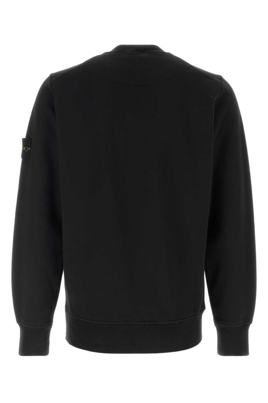 Black cotton sweatshirt Black STONE ISLAND (L1S156100060S0051)