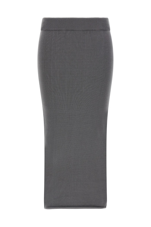 'Raw Knit skirt Gray
