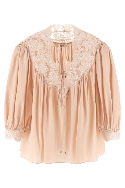 Lace blouse Pink