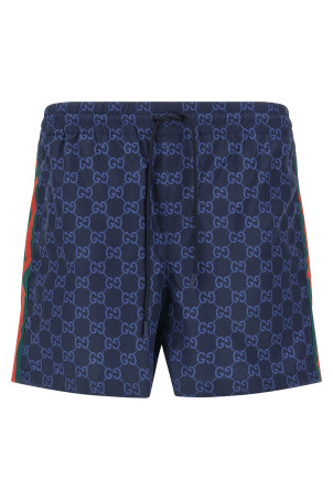 'Nastro Web' GG and '' swimsuits Blue