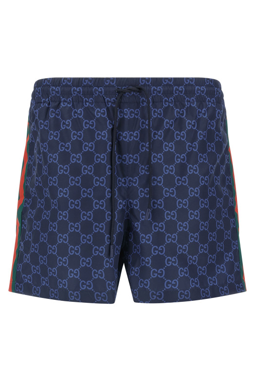 'Nastro Web' GG and '' swimsuits Blue