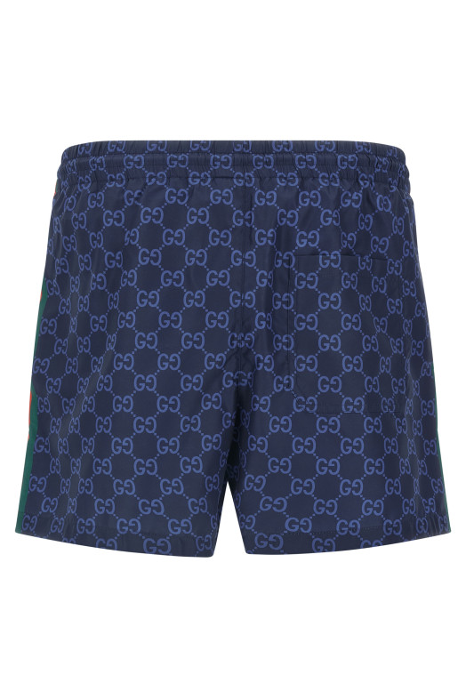 'Nastro Web' GG and '' swimsuits Blue