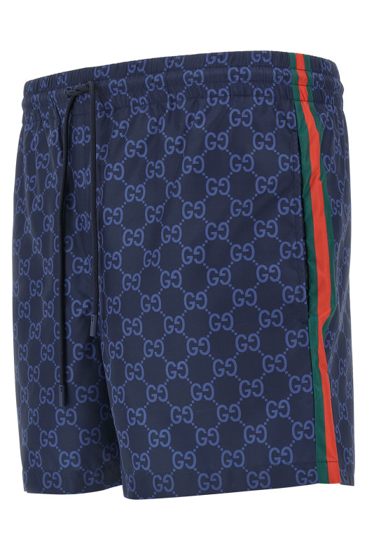 'Nastro Web' GG and '' swimsuits Blue