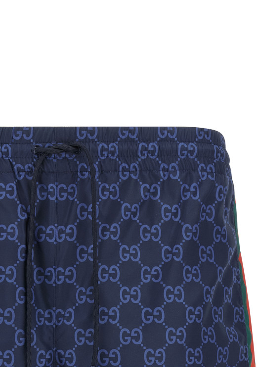 'Nastro Web' GG and '' swimsuits Blue