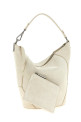 Suede handbag White