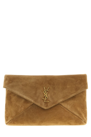 'Envelope' large clutch bag Brown
