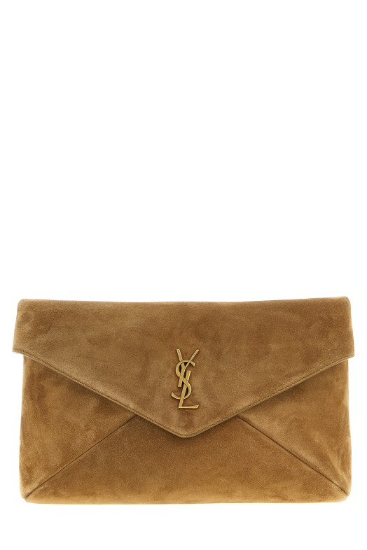 'Envelope' large clutch bag Brown