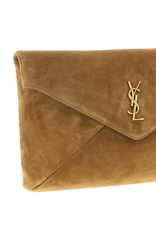 'Envelope' large clutch bag Brown