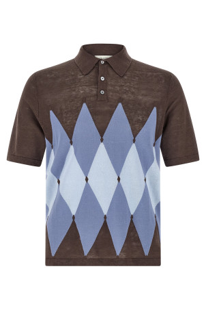 Polo Argyle Brown