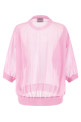 Semi-sheer cotton sweater Pink