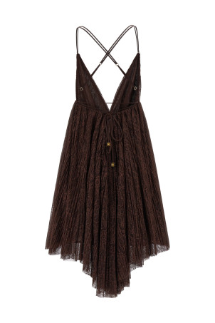 Lace mini dress Brown