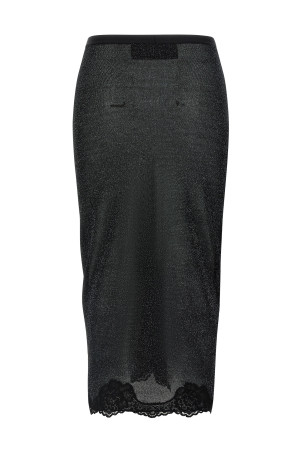 Lurex knit skirt Black