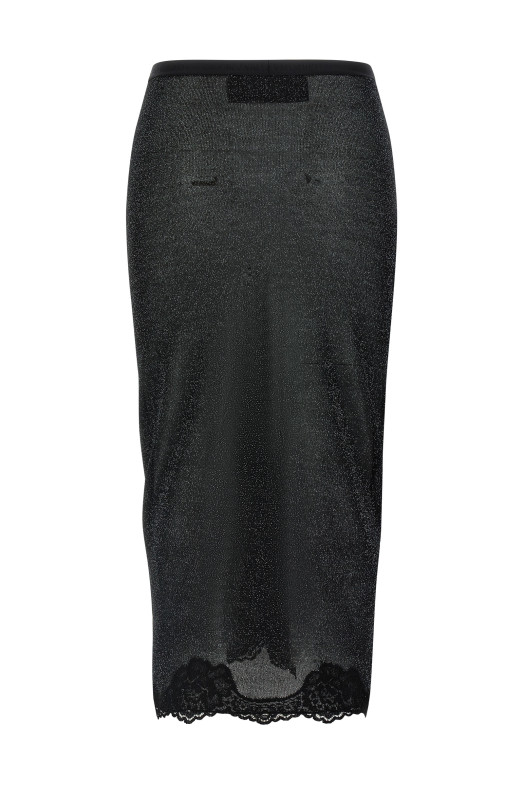 Lurex knit skirt Black