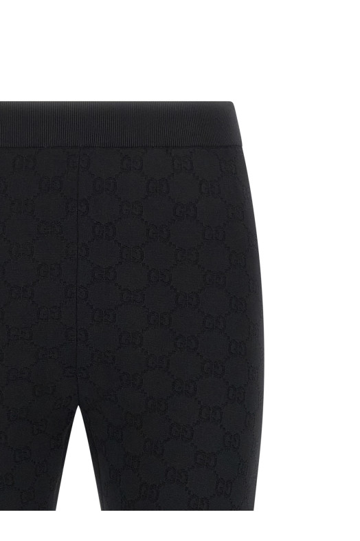 GG jacquard leggings Black