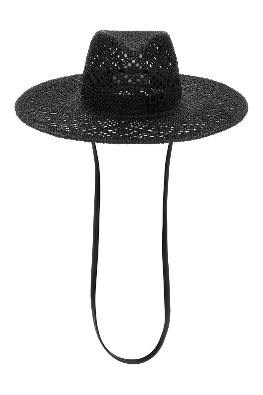 Raffia hat Black