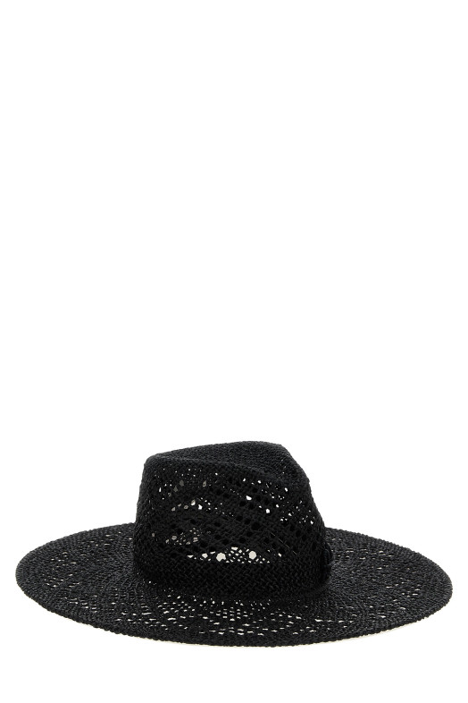 Raffia hat Black