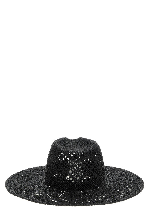 Raffia hat Black