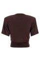 '01' T-shirt Brown