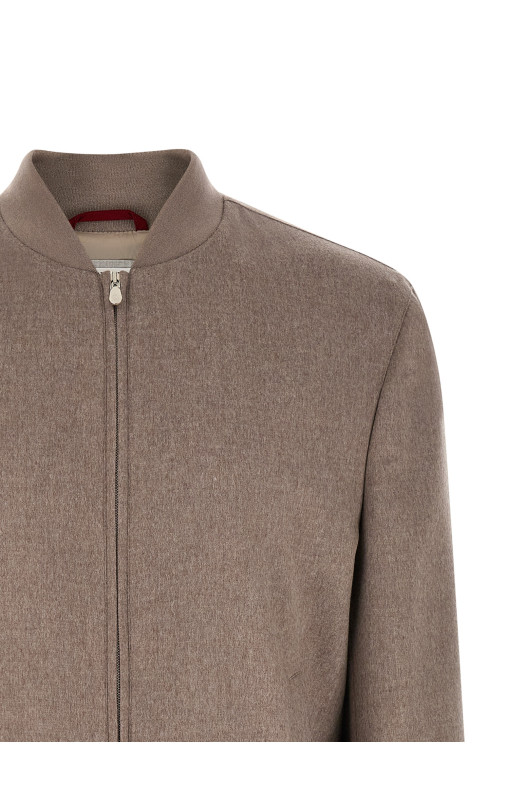 Cashmere bomber jacket Gray