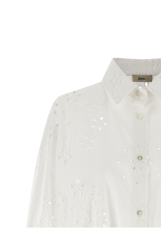 'Broderie Anglaise' shirt White