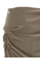 'Chiffon Draped' mini skirt Beige