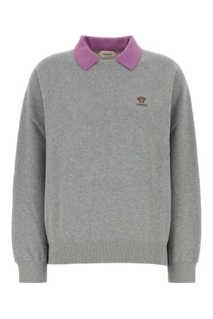 Grey cotton sweatshirt VERSACE (10245721A17914)