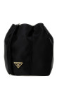 Black satin bucket bag Black PRADA (1BE103AC4)