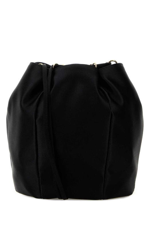 Black satin bucket bag Black PRADA (1BE103AC4)
