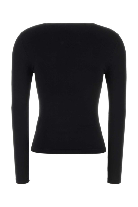 Black stretch viscose blend t-shirt ALEXANDER WANG (1KC1261095)