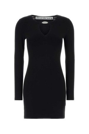 Black stretch viscose blend mini dress ALEXANDER WANG (1KC1266096)