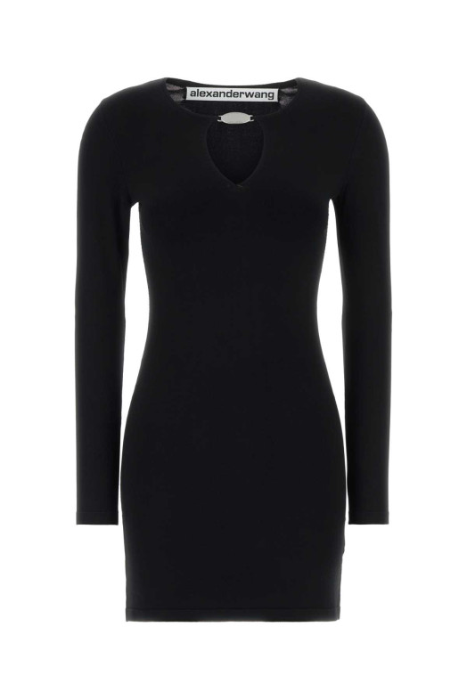 Black stretch viscose blend mini dress ALEXANDER WANG (1KC1266096)