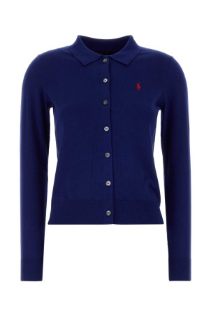 Blue stretch cotton blend cardigan Gray POLO RALPH LAUREN (211972110)