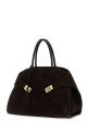 Dark brown suede medium Hug handbag Brown SALVATORE FERRAGAMO (215921785776)
