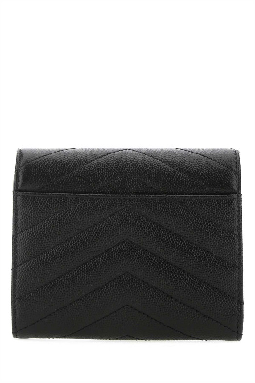 Black leather wallet Black SAINT LAURENT (403943BOW01)