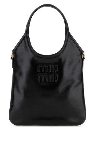 Black leather IVY handbag Black MIU MIU (5BA281VOLI2IEO)