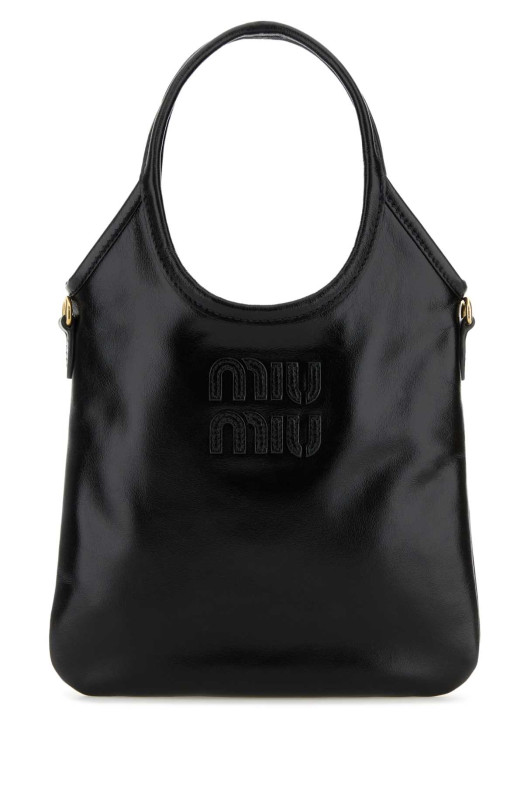 Black leather IVY handbag Black MIU MIU (5BA281VOLI2IEO)
