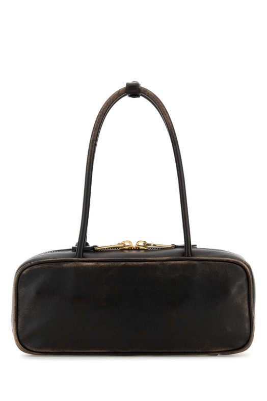 Dark brown leather shoulder bag MIU MIU (5BB173VOTMAF6P)