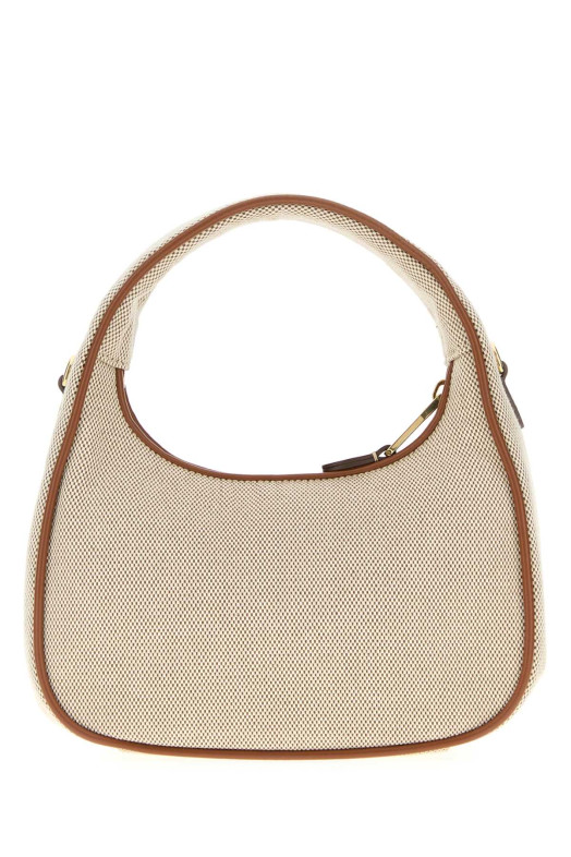 Two-tone canvas handbag MIU MIU (5BC125VOWFACRN)