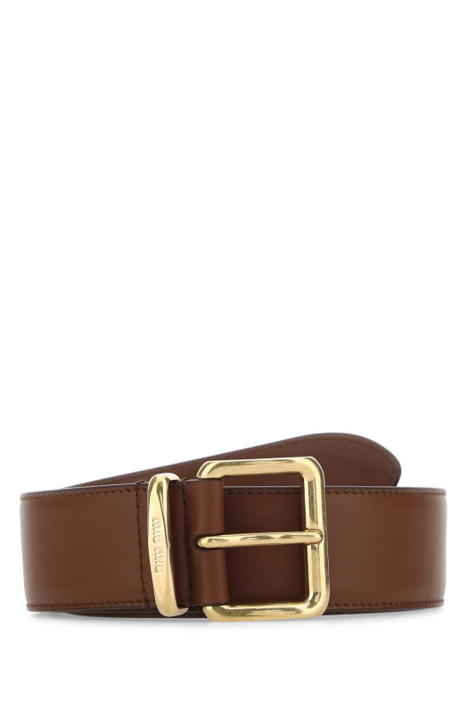 Brown leather belt MIU MIU (5CC5362AIX)