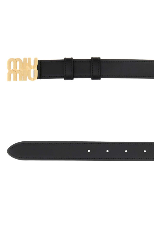 Black leather belt Black MIU MIU (5CC5652AIX)