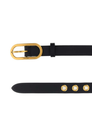 Black leather belt Black MIU MIU (5CC6992HIL)