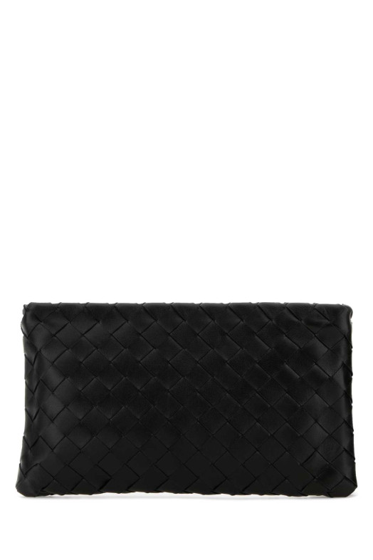 Black leather small clutch Black BOTTEGA VENETA (749919VCPP9)