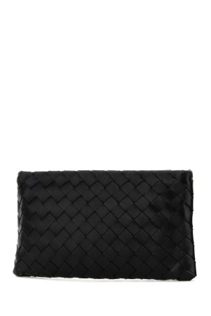 Black leather small clutch Black BOTTEGA VENETA (749919VCPP9)
