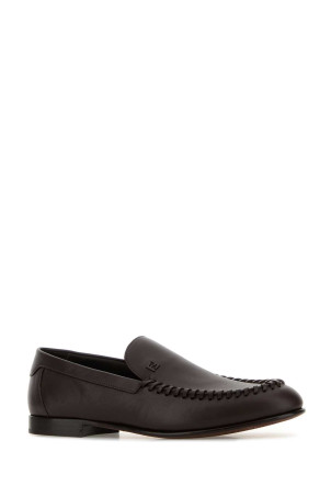 Dark brown leather loafers FENDI (7D1894ASAI)