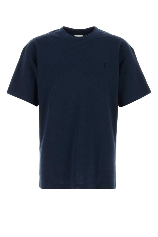 Dark blue piquet t-shirt Blue SAINT LAURENT (832941Y37HC)