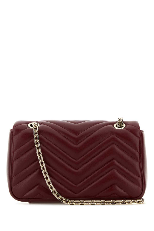 Burgundy nappa leather small GG Marmont shoulder bag GUCCI (837280AAE38)