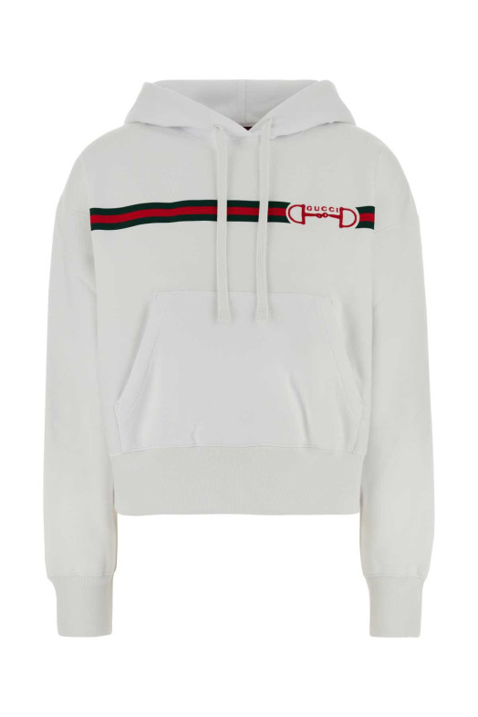White cotton sweatshirt GUCCI (837930XJHM0)