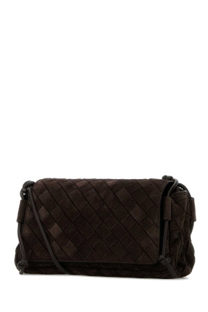 Dark brown suede Notturno crossbody bag BOTTEGA VENETA (843893V5ZZ4)